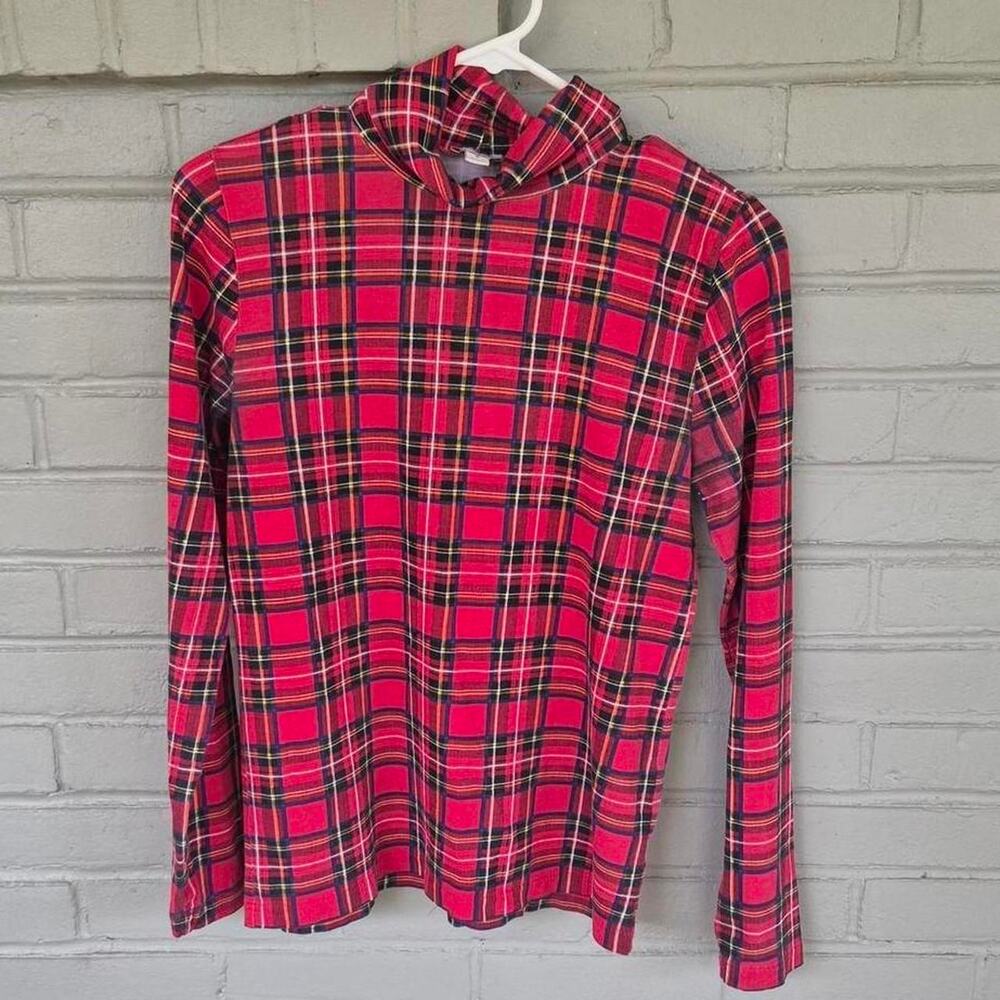 J. Crew plaid turtleneck